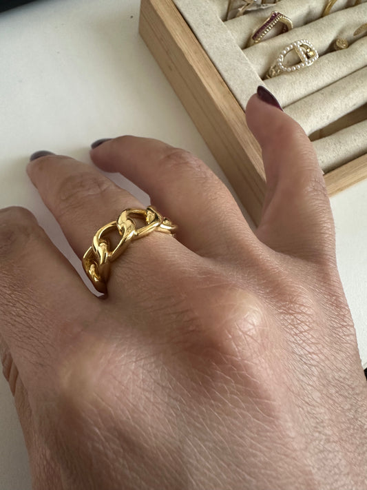 Chain adjustable ring